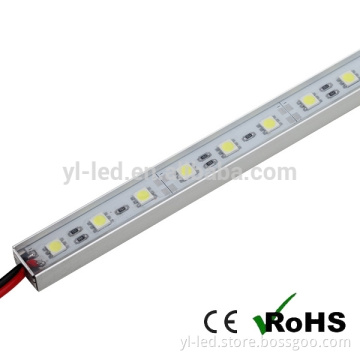 Waterproof SMD 5050 led rigid strip flat aluminum profile clear lip, IP65 led rigid bar u shape aluminum profile
